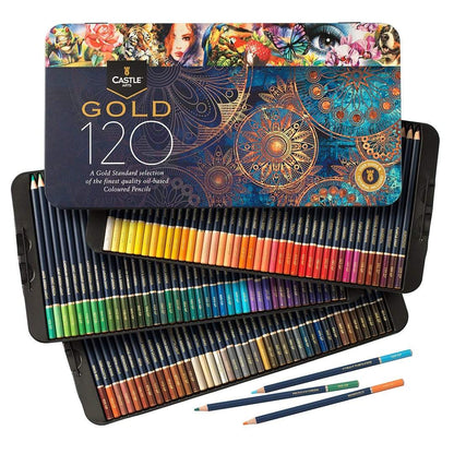 462 Piece Expert Drawing and Coloring Pencil Tin Bundle