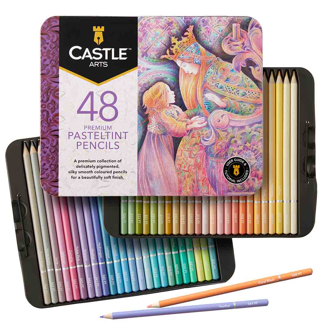 48 Piece Pasteltint Colored Pencil Set in Display Tin