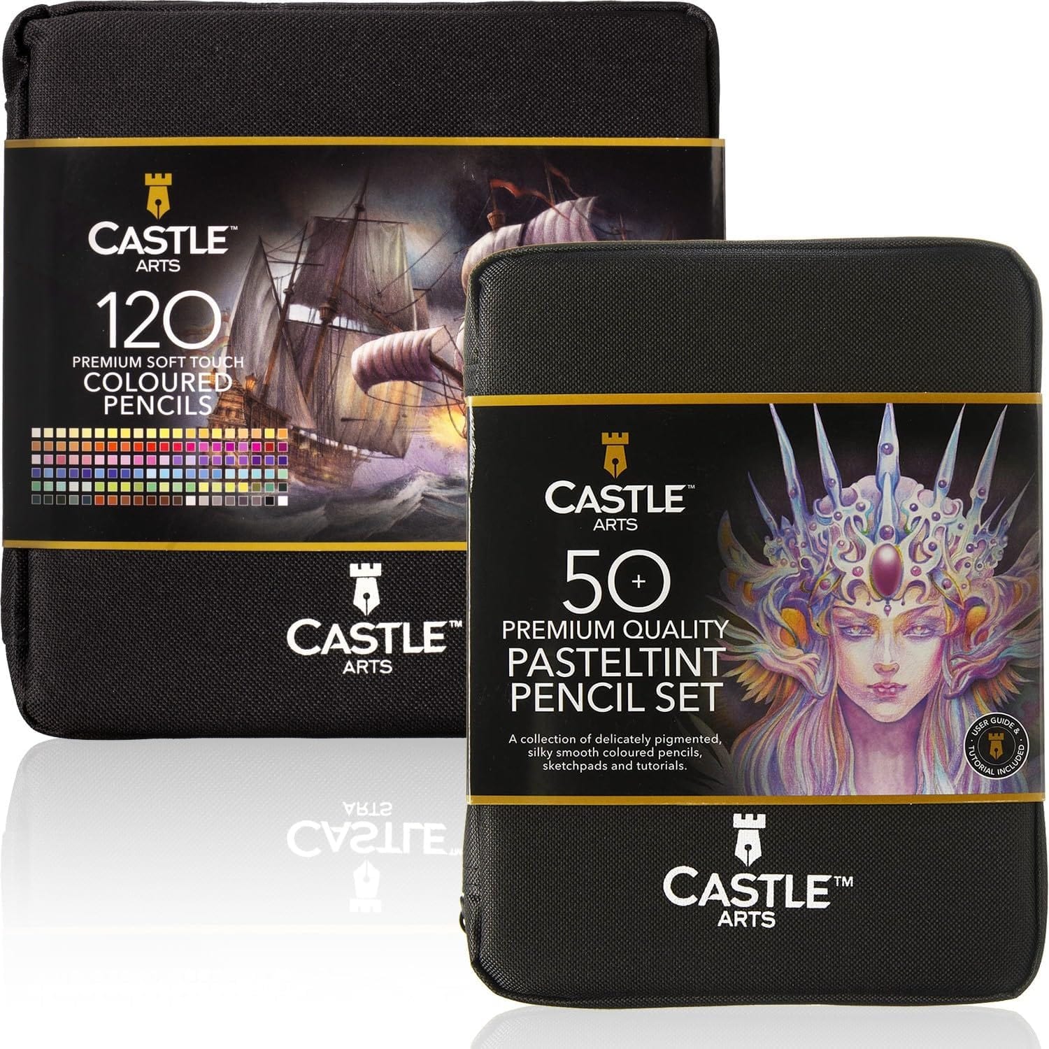 170 Piece Colored & Pasteltint Pencils in Zip Cases Artist Bundle