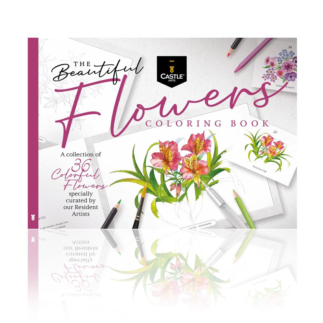 36 Page Beautiful Flowers Coloring Book