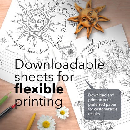 Printable Mindfulness Coloring Journal [Digital Download]