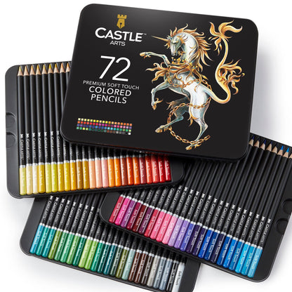 120 Piece Colored & Metallic Pencils in Tin Bundle