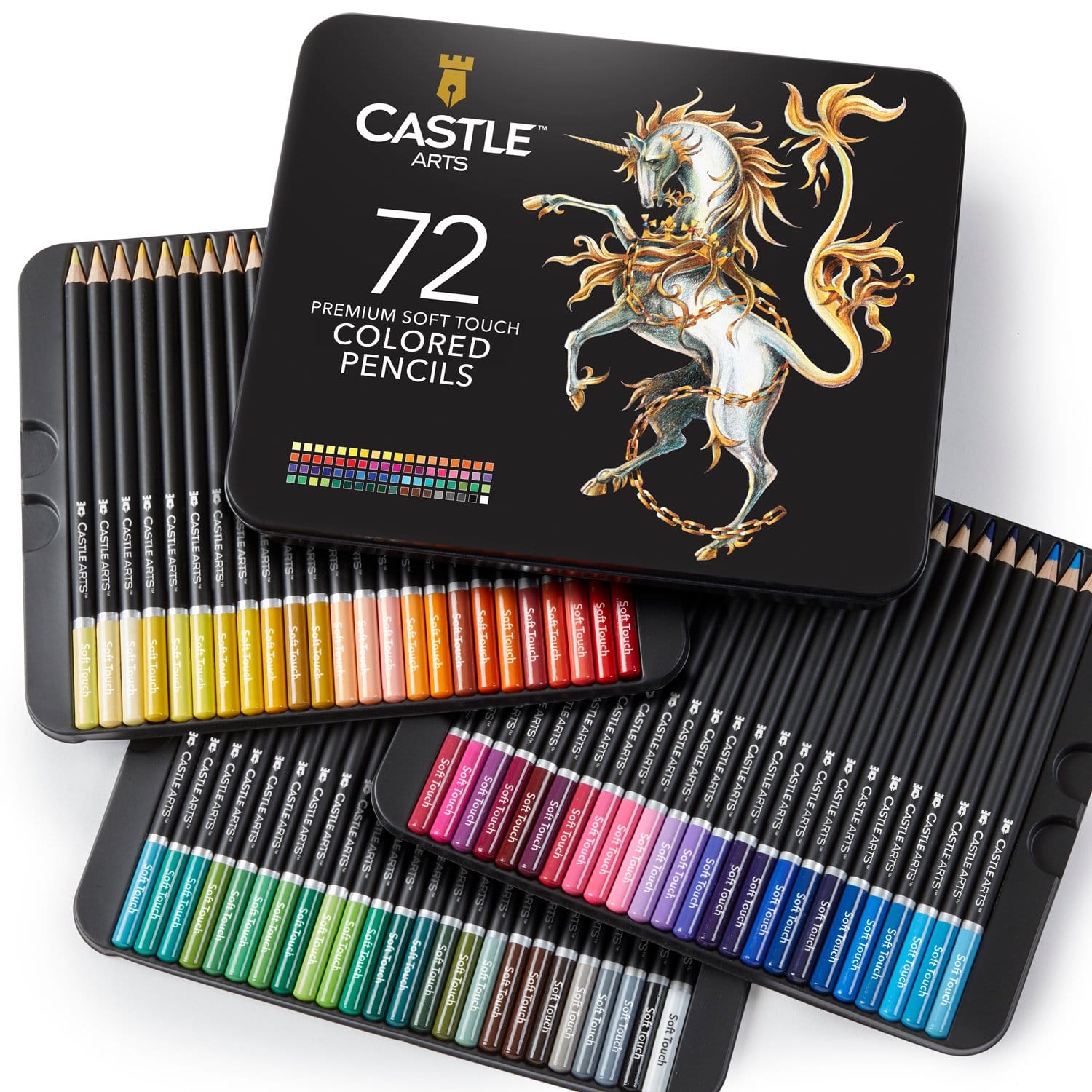 120 Piece Colored & Pasteltint Pencils Tin Bundle