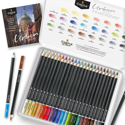 24 Piece Urban Colored Pencil Set in Display Tin